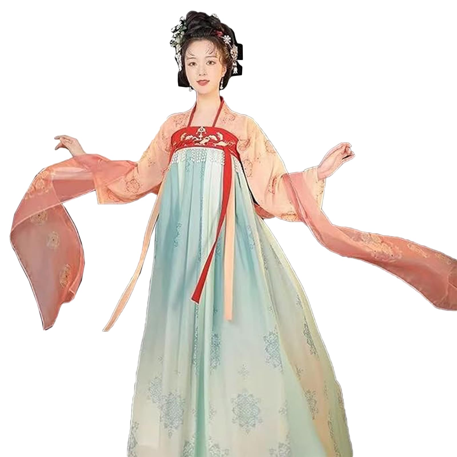 Amazon.co.jp: 漢服 おしゃれ 中華服 唐装 斉胸褥裙 仙女服 中国古代